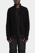 Cotton knit zip up cardigan