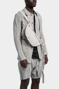 Small leather belt bag, Light Grey | Q100