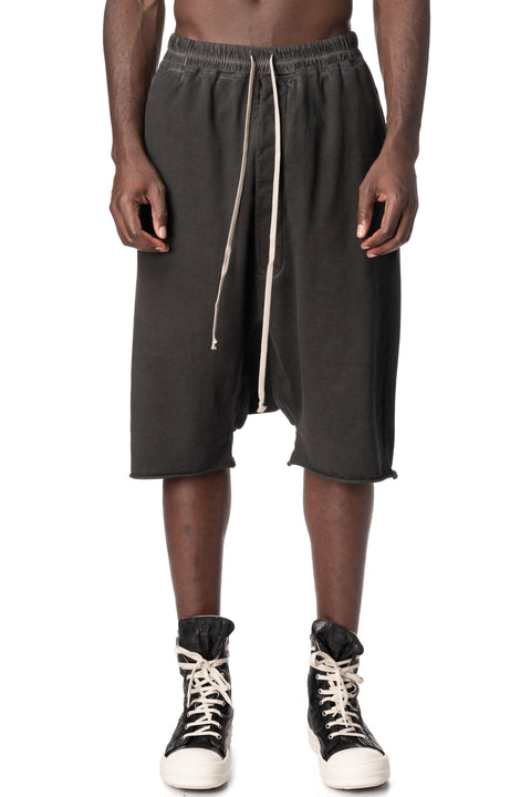Drawstring Pods knit shorts, Faded Black
