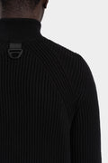 Cotton knit zip up cardigan