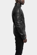 Incarnation | High neck hidden zip leather jacket