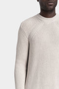 Cotton knit pullover, Bone