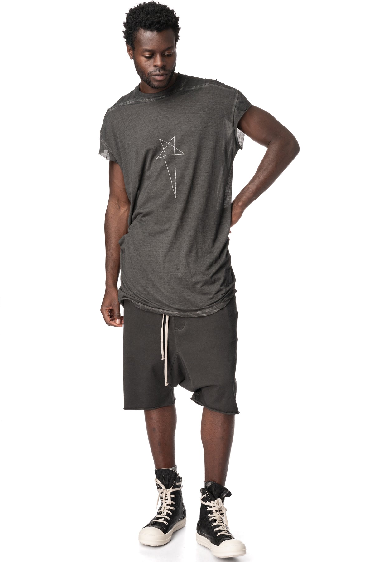 Rick's Jumbo SL T sleeveless T-shirt, Faded Black Pentagram