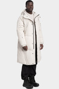 Hooded down parka, Bone
