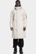 Hooded down parka, Bone