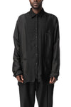 Reversible wool cashmere overshirt, Black