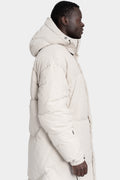 Hooded down parka, Bone
