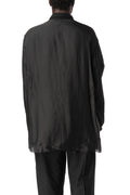 Reversible wool cashmere overshirt, Black
