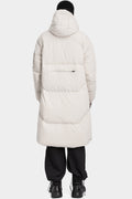 Hooded down parka, Bone