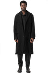 Oversized wool coat, Black