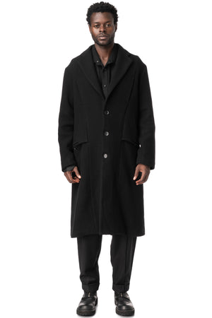 Oversized wool coat, Black
