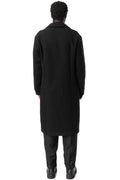 Oversized wool coat, Black