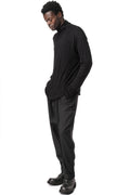 Bamboo double layer turtleneck, Black