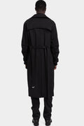 Double breasted wool trench coat