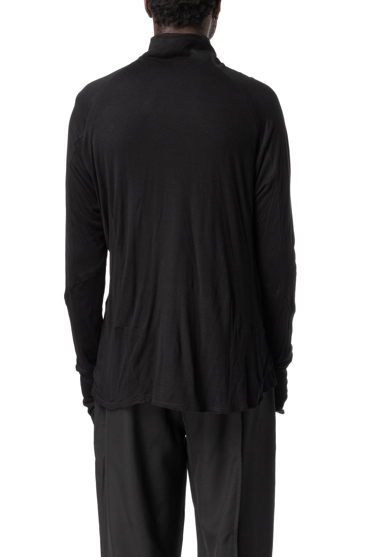 Bamboo double layer turtleneck, Black