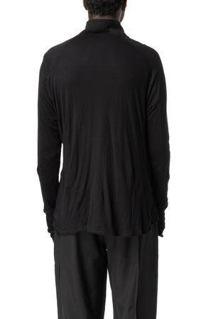 Bamboo double layer turtleneck, Black