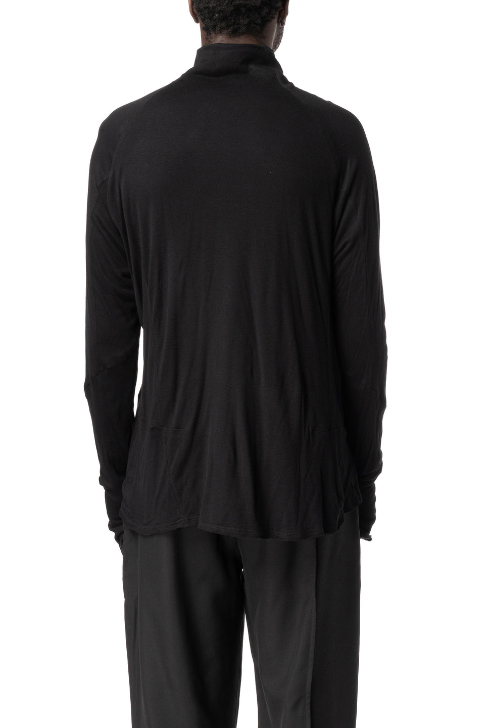 Bamboo double layer turtleneck, Black