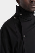 Double breasted wool trench coat