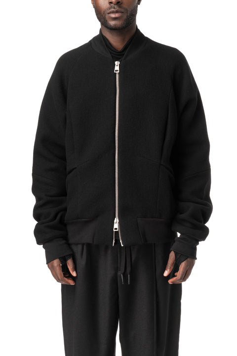 Wool bomber jacket, Black