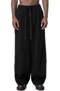 Wide cashmere pants, Black