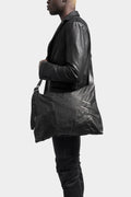 Asymmetrical leather shoulder bag