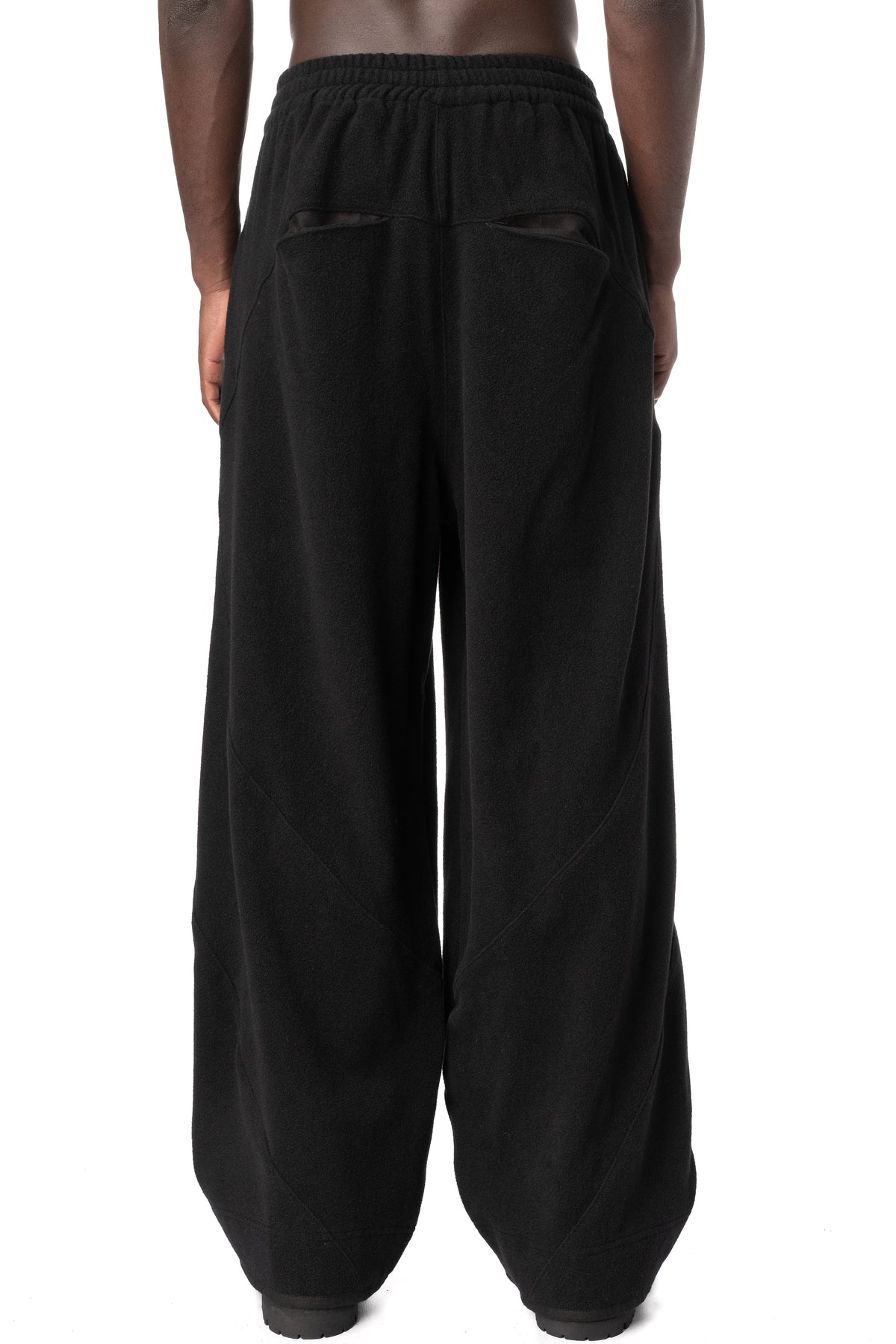 Wide cashmere pants, Black