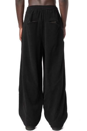 Wide cashmere pants, Black