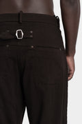 Oversized wool flannel pants, Palude brown