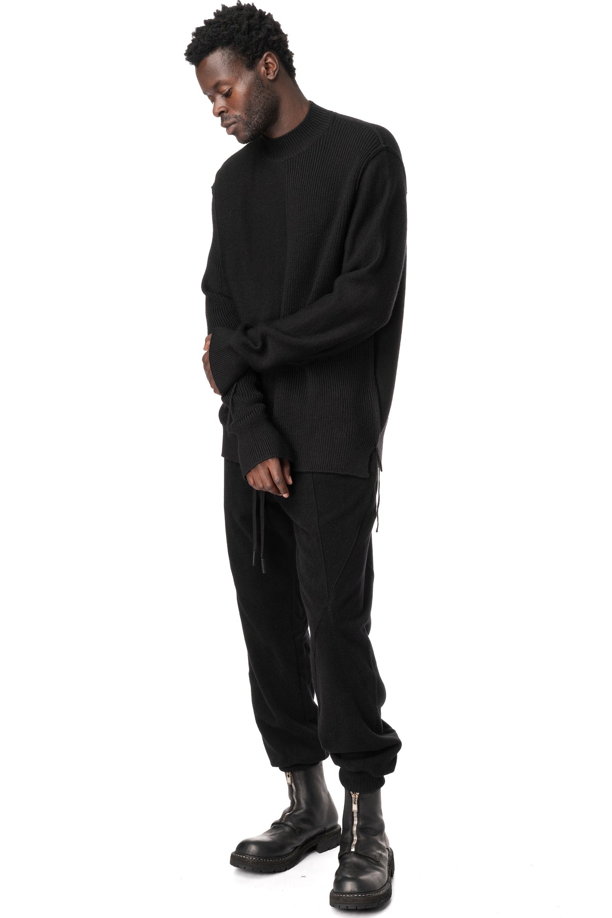 Cashmere jogging pants, Black