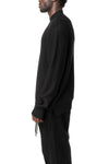 Panelled knitted wool crewneck, Black