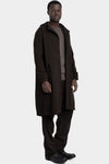 Masnada | AW25 - Modular wool flannel parka, Brown M3560