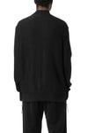 Panelled knitted wool crewneck, Black