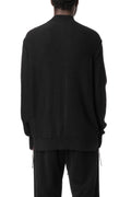 Panelled knitted wool crewneck, Black