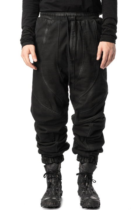 Coated cotton sweat jogger pants