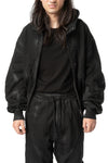 Coated heavyweight cotton sweat hoodie