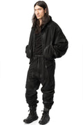 Coated heavyweight cotton sweat hoodie