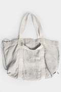 Large canvas tote bag, Dirt Light Grey