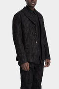 Bonded wool blend pintstripe blazer