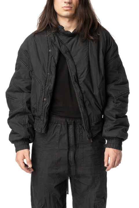 Padded typewriter cloth blouson