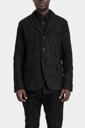 Bonded wool blend pintstripe blazer