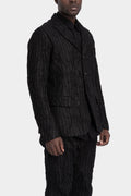 Bonded wool blend pintstripe blazer
