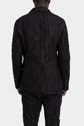 Bonded wool blend pintstripe blazer