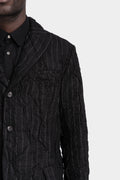 Bonded wool blend pintstripe blazer