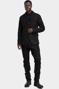 Bonded wool blend pintstripe blazer