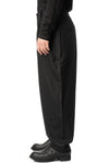 Pleated glide wool blend pants