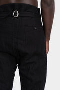 Buckled back wool blend pants