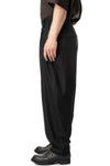 Cross stitch slanted pleat pants