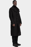 Masnada | AW25 - High neck long hemp wool coat, M3508