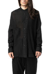 UUB mandarin collar worsted wool shirt