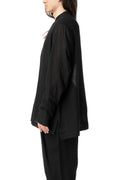 UUB mandarin collar worsted wool shirt